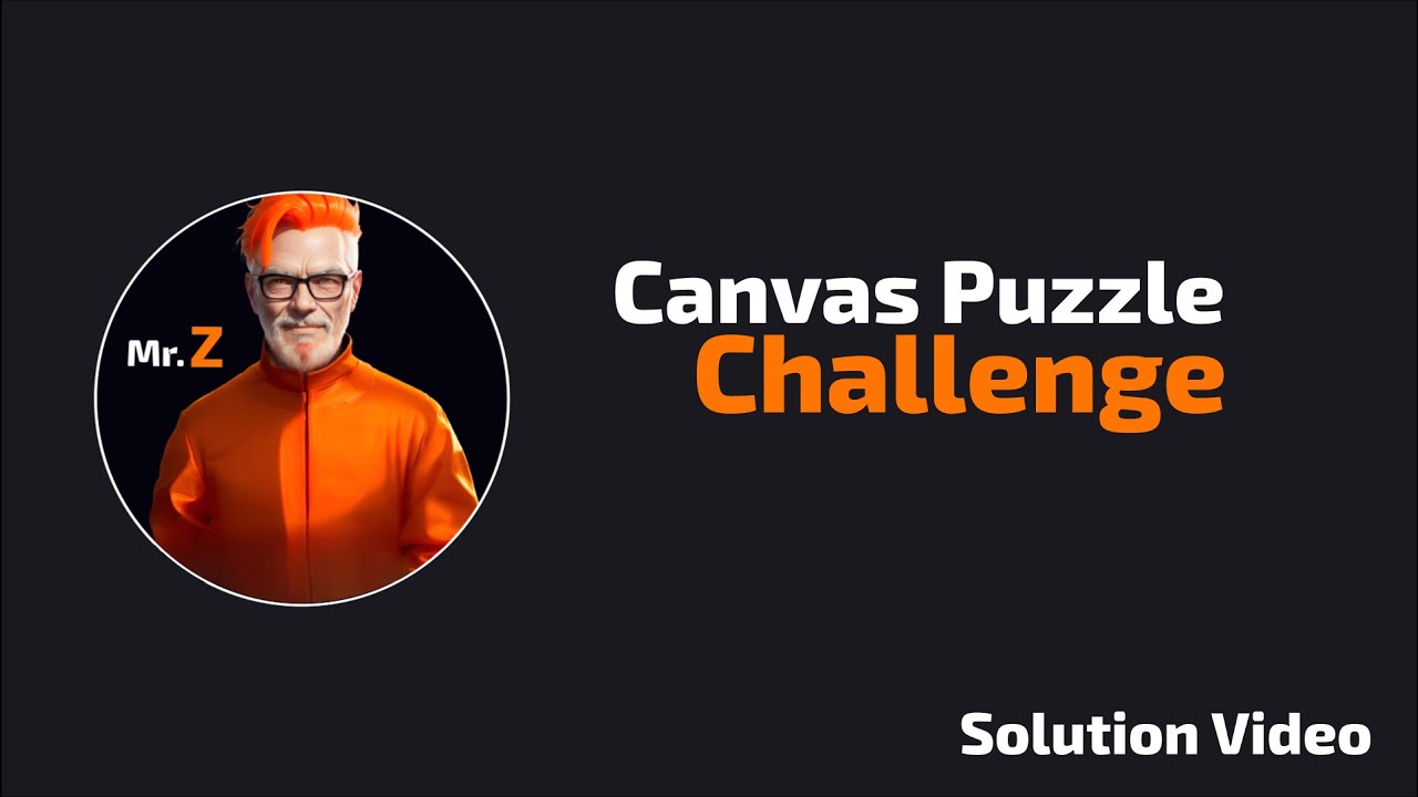 Canvas Puzzle Challenge Solution Video YouTube