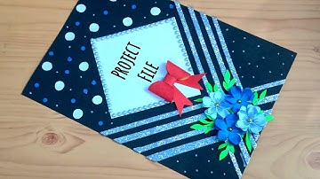 How to decorate front page of project file/ complete tutorial/ Very easy decoration idea for project