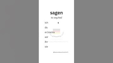 Thumbnail of SAGEN Conjugation (Present) | German Verbs (Learn German Fast!)  #german #conjugation #deutsch