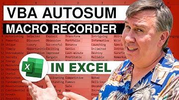 Excel - Excel VBA Macro Recorder Fails on AutoSum - Episode 1211.201