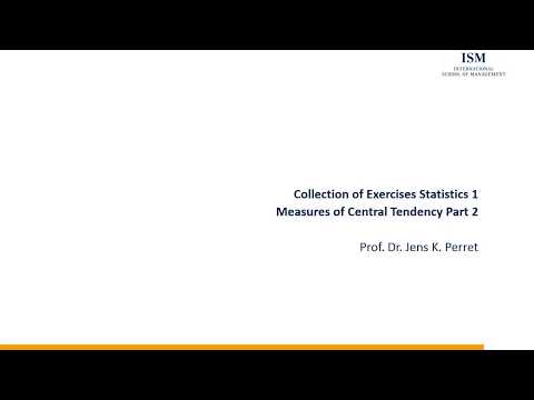 Measures of Central Tendency of Unclassified Data - Exercise 02