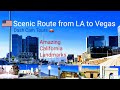 Dash Cam Tours • Road Trip from Los Angeles to Las Vegas. Making Detours at Famous Places