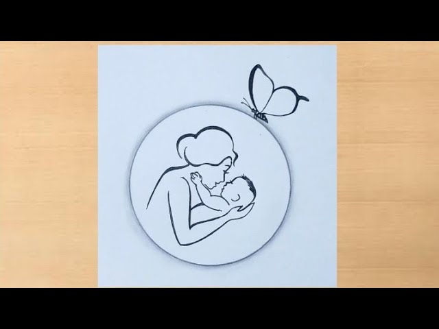 How to Draw an Easy Mother and Daughter  Really Easy Drawing Tutorial