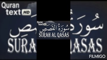 ماتيسر من سورة القصص برواية خلف عن حمزة للقارئ علي شامخي
