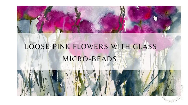 BLING YOUR WATERCOLOR ~ Loose Pink Flowers with mi...