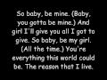Michael Jackson-Baby Be Mine W/ Lyrics