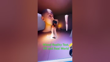 Mixed Reality Video Art Test. I put myself in the VR worlds I