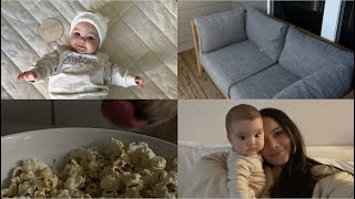 vlog: sunday relaxing reset + sutton's 7 month update + new furniture + natural hair routine