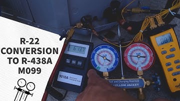 R-22 Conversion to R-438A M099, Reading Pressures, Adding Refrigerant, & Disconnect