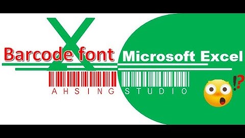 How to create barcode in excel