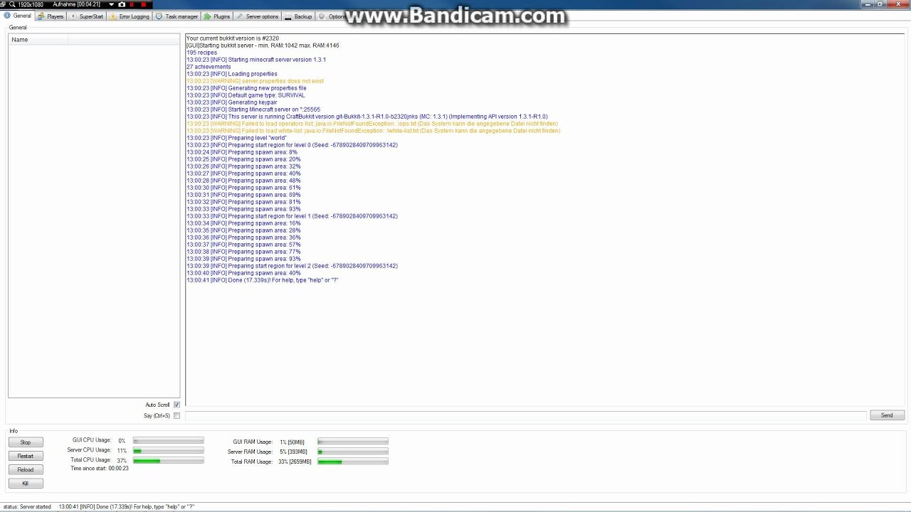 Bukkit-Server erstellen mit BukkitGUI unter Windows