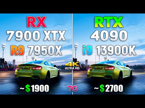 RTX 4090 + i9 13900K vs RX 7900 XTX + Ryzen 9 7950X - Test in 9 Games
