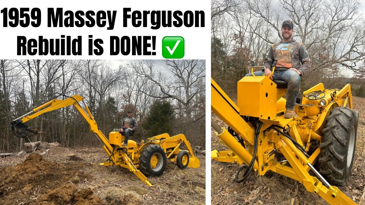 1959 MF Tractor Rebuild #9: Machining the final pieces, finishing the backhoe & IT IS DONE!