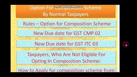 GST Tutorials/how to Apply for Composition Scheme