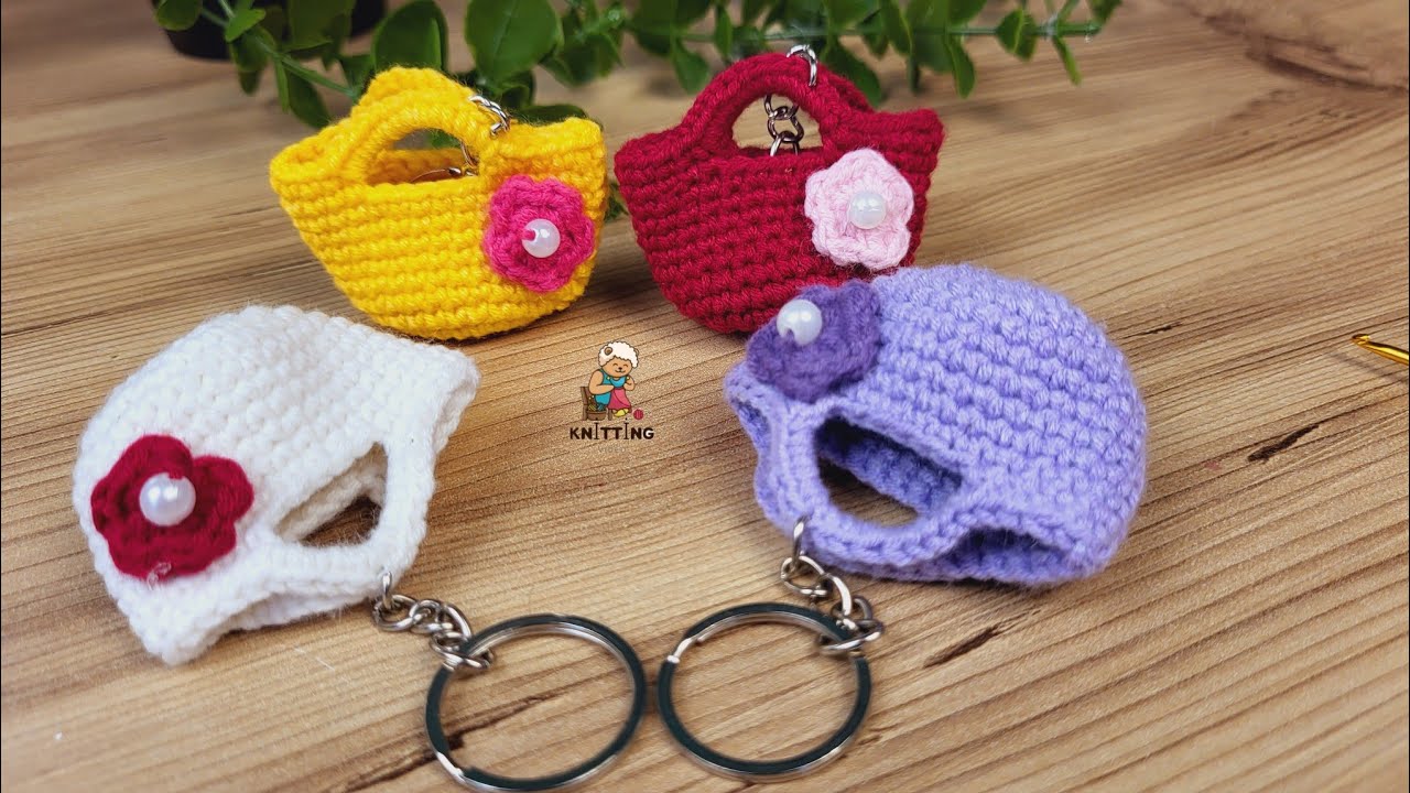 crochet mini bag keychain great gift ideas for bag lovers🧶👜
