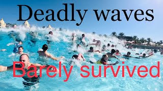 Deadly waves in Siam park (wave palace) Tenerife, Spain