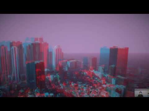 Unity + PLATEAU + BodyPix anaglyph