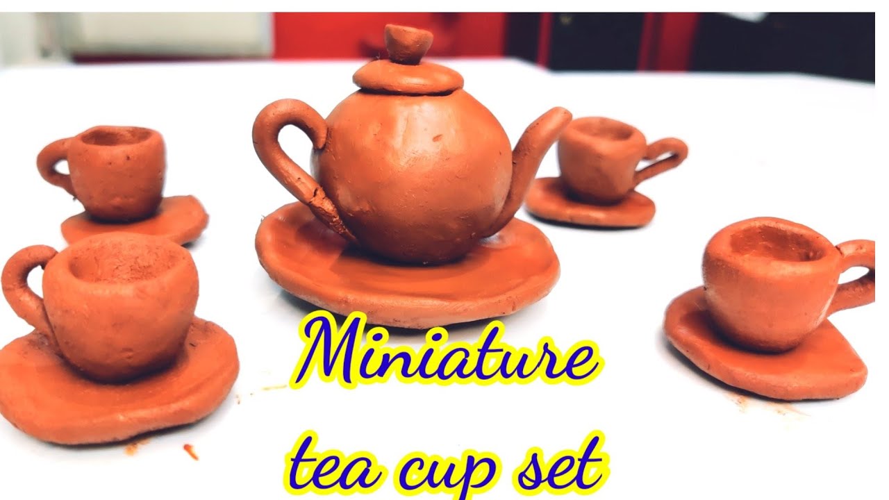 How To Make Tea Pot And Tea Cup Set With Clay Miniature Tea Cup Set How To Make Tea Pot And Tea Cup Set With Clay Miniature Tea Cup Set