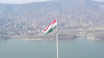 Hungarian flag waving at Visegrad