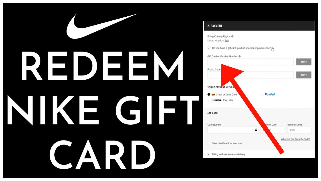 how To Redeem Nike Gift Card! [2022]? | Using Nike Gift Card Online!! -  YouTube