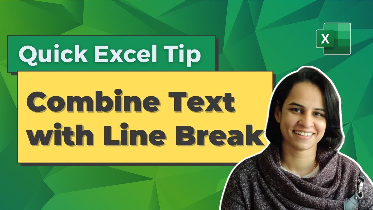 Concatenate Text With Line Break Quick Excel Tips YouTube Concatenate Text With Line Break Quick Excel Tips YouTube