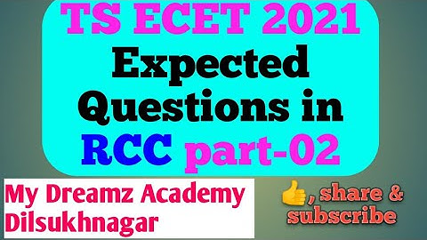 ECET 2021 Expected Questions in RCC PART-02