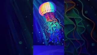 Black light jellyfish painting. Learn how to make your own!