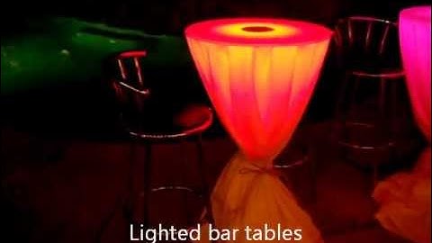 Fantastic light up cocktail tables for your next party!