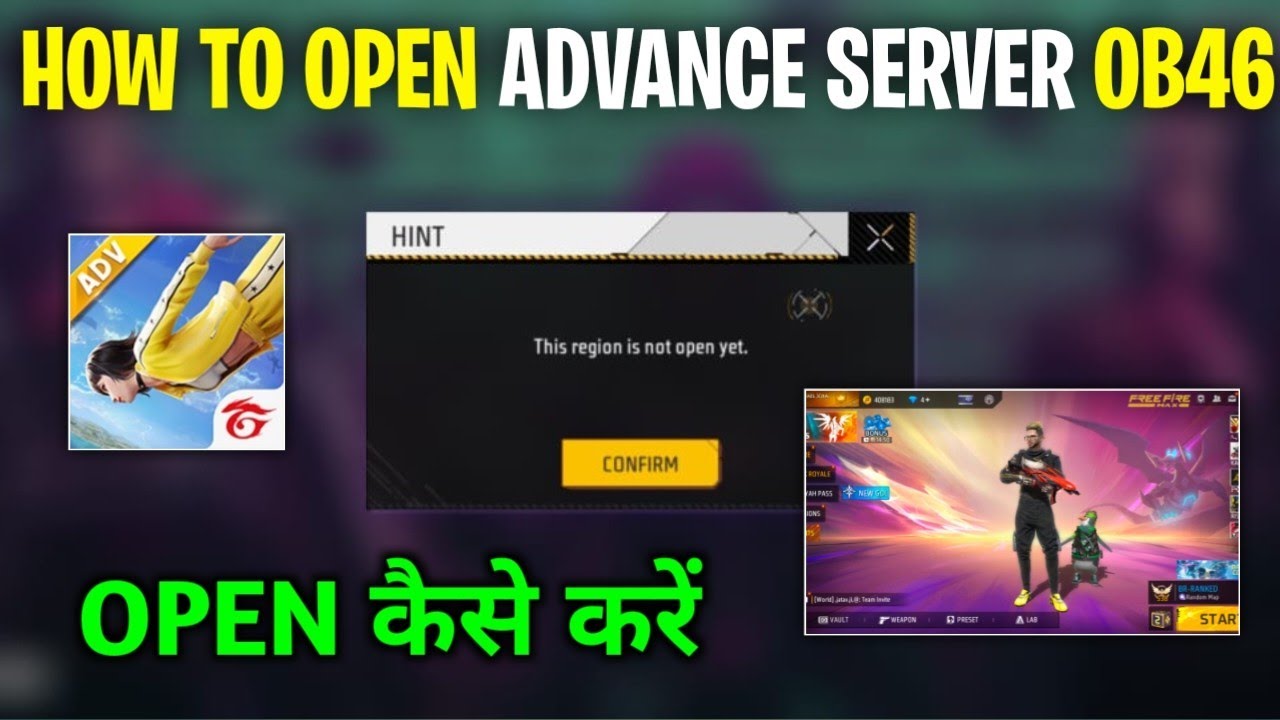 advance server This region is not open yet problem | how to open advance server Ob46 |Advance Server