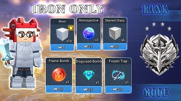 IRON Only Challenge In RANK MODE Bed Wars | Blockman Go Gameplay (Android , iOS)