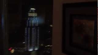 Inside Burj Khalifa during thunderstorm swaying making noise like a ship calmly sailing the seas.
