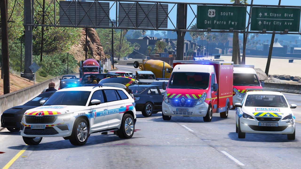 [GTA 5] UNE COURSE POURSUITE SPÉCTACULAIRE SE TERMINE SUR L'AUTOROUTE | LSPDFR #946