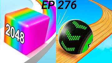 Jelly Run 2048 VS Ball Rolling Gameplay 🍓⚾🔴⚽ iOS Walkthrough Android game Max Level 276 