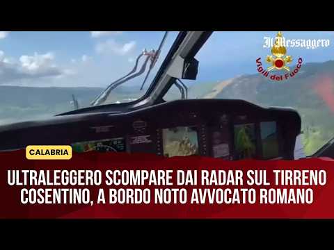 Video Disperso ultraleggero con due persone, le ricerche in elicottero nel Cosentino