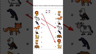 Draw a line to match the identical picture |एक जैसी आकृति कैसे ढूढेंगे |How find the same picture