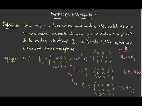 4.2. Caracterización de matrices invertidles. Matrices elementales.