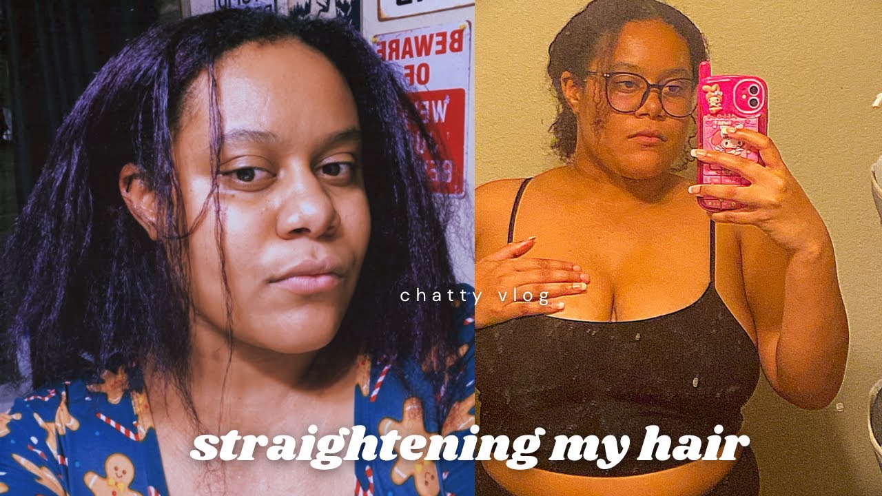 straightening my hair for the first time in five years - YouTube