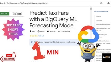 Predict Taxi Fare with a BigQuery ML Forecasting Model||GSP246||#quicklabs #arcade #solutions #swags
