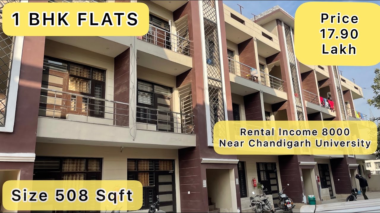 👉1 BHK FLats For Sale Kharar Near Mohali Size 15.6/32.6 (508Sqft