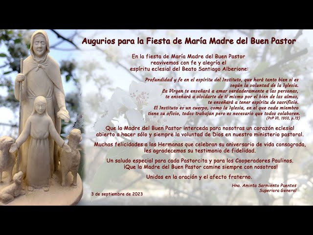 Fiesta de María Madre del Buen Pastor 2023