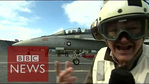 How jets land on US anti-Islamic State warship - BBC News
