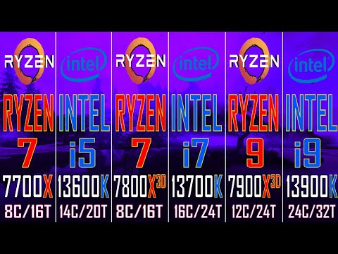 INTEL i5 13600K vs RYYZEN 7 7700X vs INTEL i7 13700K vs RYYZEN 7 7800X3D vs INTEL i9 13900K vs RYYZE