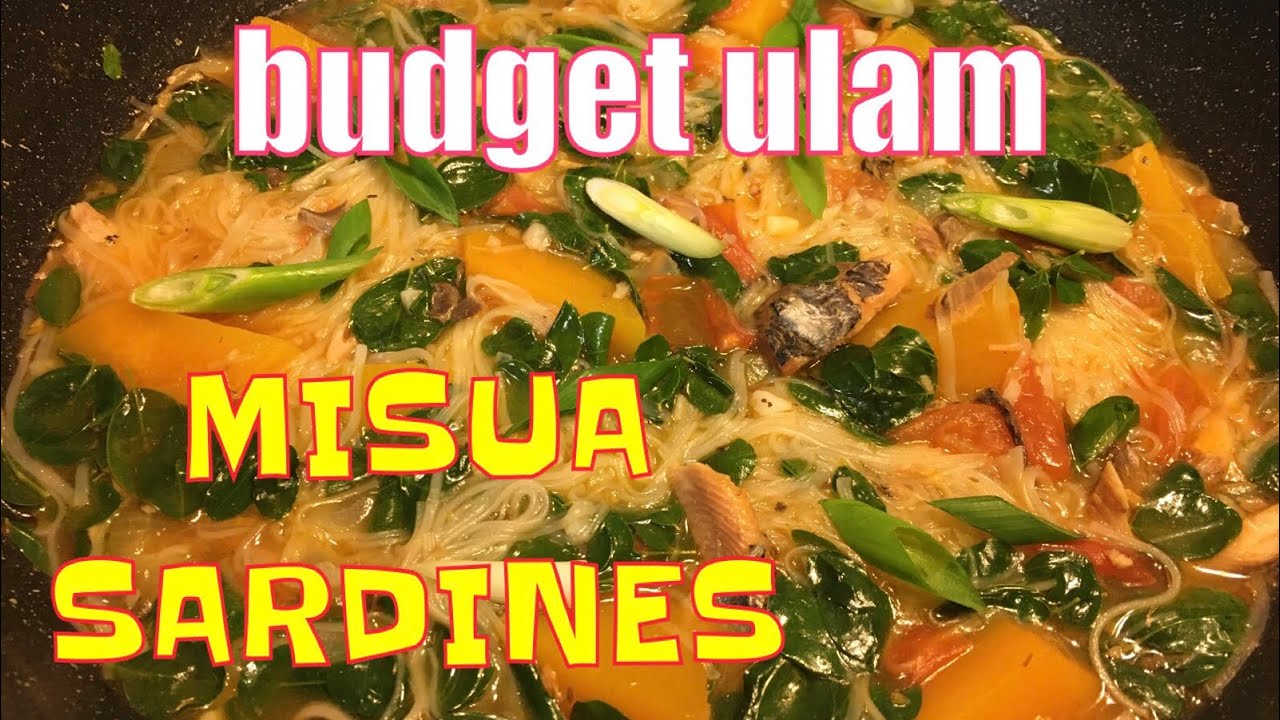 MISUA SARDINES WITH MALUNGGAY AND KALABASA l TIPID ULAM RECIPE YouTube