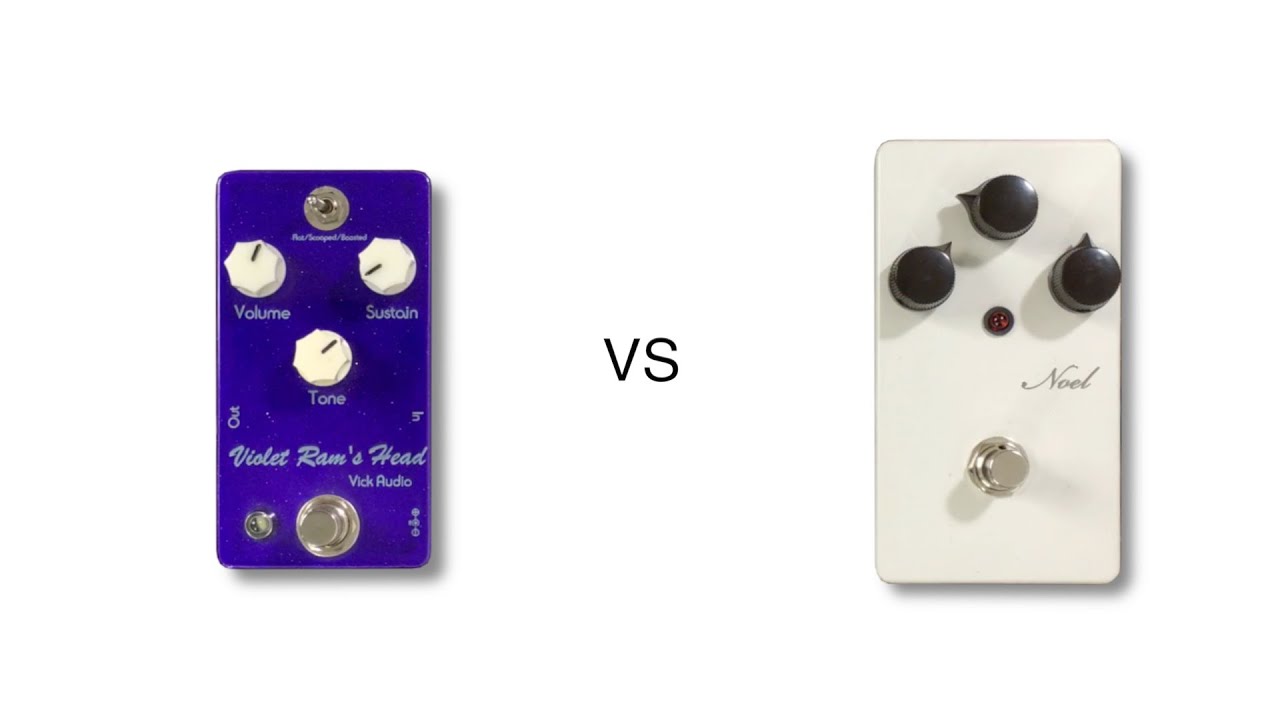 Vick Audio Violet Rams Head vs Noel Pedals Cornet Fuzz - YouTube
