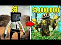 $1 to $1,000,000 TITAN TV MAN! (Roblox)