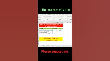#shorts #excel | excel vba tips and tricks | remove special characters in excel using vba