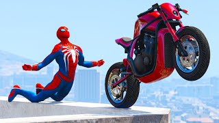 GTA 5 SPIDERMAN Bike Ragdolls Compilation (Euphoria Physcis Showcase) Ep .2