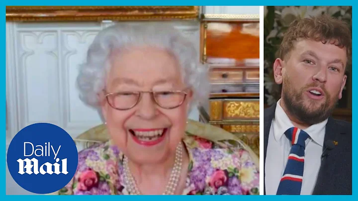The Queen laughs during video call with Australian...