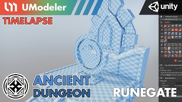 3D Modeling in Unity - Timelapse of Modeling a RuneGate A in the Ancient Dungeon with UModeler
