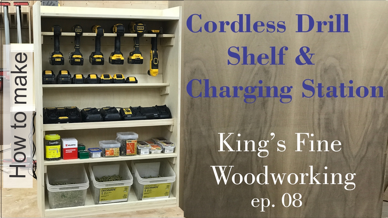 08 How to Build a Cordless Drill Shelf and Charging 